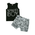 thumbnail image 1 of Mercatoo Boys Outfit Baby Boy Clothes Outfits Cotton O Neck Sleeveless Tops Casual 2PC Set Boy Baptism Outfit, 1 of 9