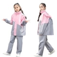 thumbnail image 1 of Mercatoo Boys Rain Suit 𝐖aterproof Jacket with Pants 2 Piece Breathable Lightweight Packable Raincoat with Hood Rainwear Unisex, 1 of 9