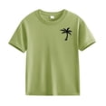 thumbnail image 1 of Mercatoo Boys 𝐏alm Tree Print Short Sleeve Crewneck Tees Teen Summer Short Sleeve Cotton Graphic T-Shirts Casual Trendy Clothes, 1 of 3