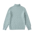 thumbnail image 1 of Mercatoo Cable Knit Turtleneck Sweater for Girls Long Sleeve Comfy Solid Pullover Shirt Kids Fall Winter Warm Soft Tops, 1 of 7