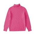 thumbnail image 1 of Mercatoo Cable Knit Turtleneck Sweater for Girls Long Sleeve Comfy Solid Pullover Shirt Kids Fall Winter Warm Soft Tops, 1 of 7