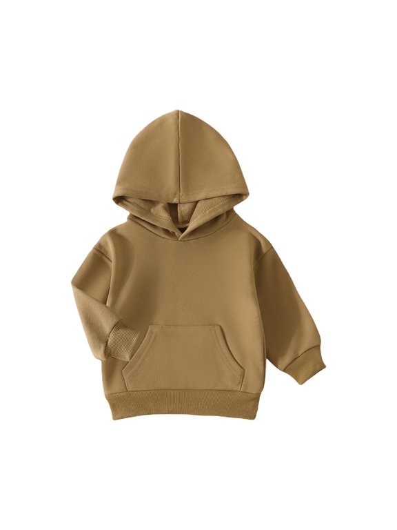 Child Fleece Active Jacket Toddler Boy Toddler Girl Boy Sweatshirt Top Solid Color Hoodie Jumper for 0 to 5 Years