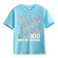 thumbnail image 1 of Mercatoo Children Kid 100 Days Of School Opening 100 Days Anniversary T Shirt Print Tees Cotton Short Sleeve Tops Fashion Clothes, 1 of 1