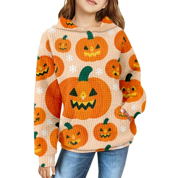 Mercatoo Children's Cute 3D Halloween Printed Casual and Fashionable Sweatshirts for Boys and Girls