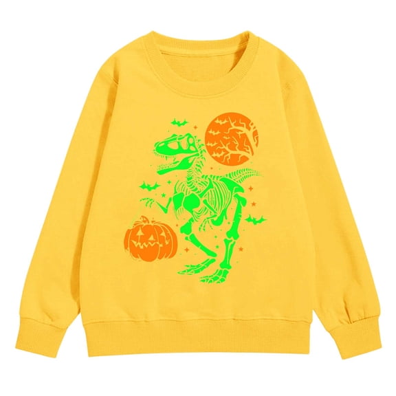 Mercatoo Children's Sweatshirts for Spring Autumn Winter and Halloween Medium and Large Children's Personalized Sweatshirts Teenagers' Long Sleeved Cute Sweatshirts