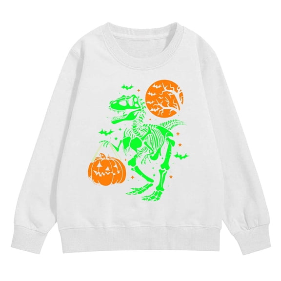 Mercatoo Children's Sweatshirts for Spring Autumn Winter and Halloween Medium and Large Children's Personalized Sweatshirts Teenagers' Long Sleeved Cute Sweatshirts