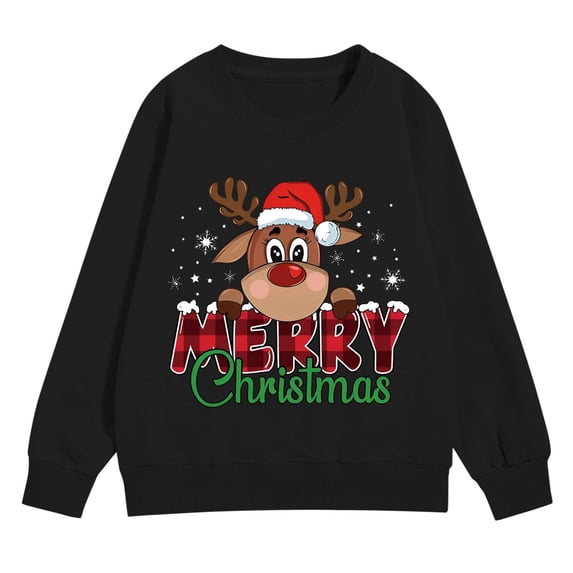 Mercatoo Children's Sweatshirts for Spring Autumn Winter and Christmas Medium and Large Children's Cat Ear Sweater for Girls
