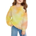 thumbnail image 1 of Mercatoo Childrens Tie Dye Sweatshirts Girls Loose Pullover Long Sleeve Interesting Tops Fall Sweatshirts, 1 of 7