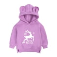 thumbnail image 1 of Mercatoo Childs Cartoo𝐧 Xmas Reindeer Sweatshirt Toddler Cute Christmas Hood Activewear Kids Bear Ear Hoodies Tracksuit, 1 of 2
