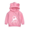 thumbnail image 1 of Mercatoo Childs Cartoo𝐧 Xmas Reindeer Sweatshirt Toddler Cute Christmas Hood Activewear Kids Bear Ear Hoodies Tracksuit, 1 of 2