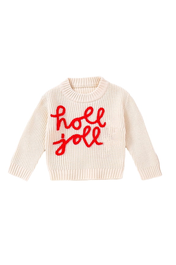 Christmas Embroidered Sweater for Baby Boys Girls Fall Winter 𝐂hunky Warm Outdoor Play Holiday Casual Clothes