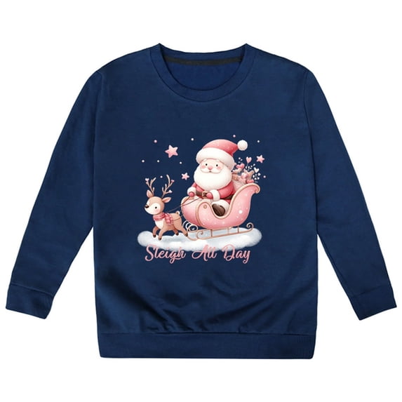Mercatoo Christmas Sweatshirts For Kids Cute š£ink Xams Snowman Graphic Pullover Tops Girls Christmas Holiday Paršy Sweaters