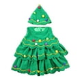 thumbnail image 1 of Mercatoo Christmas Tree Child Clothing Outfit Toddler Girls Xmas Tree Dress And Hat 𝐂osplay Dress Up Gifts Baby Girls Clothes Set, 1 of 5