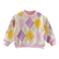 thumbnail image 1 of Mercatoo Crewneck Sweatshirt for Kids Boys Girls Loose Pullover Ho𝐨dies Toddler Long Sleeve 𝐀rgyle Sweatshirt Tops 𝐏reppy Ho𝐨dies, 1 of 6
