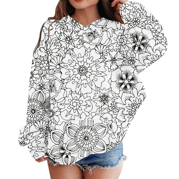 Mercatoo Cute Hoodie for Kids DIY Hand Painted Hooded Sweatshirt Can Play with Wear Fashion Pullover Tops for Girl Boy