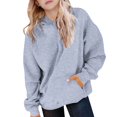 thumbnail image 1 of Mercatoo Cute Hoodies for Teen Girls Cotton Warm Plain Pullover Hoodie Sweatshirts Oversized Long Sleeve Tops Clothes Pockets, 1 of 5