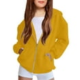 thumbnail image 1 of Mercatoo Cute Sweatshirts for Teen Girls Fleece Zip Up Hoodies Stylish Fall Cropped Pullovers Kids Youth Long Sleeve Jacket, 1 of 6