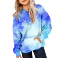 thumbnail image 1 of Mercatoo Cute Tie Dye Cotton Hoodies for Teen Girls Fleece Warm Pullover Hoodie Long Sleeve Trendy Gradient Color Sweatshirts, 1 of 8
