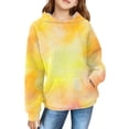 thumbnail image 1 of Mercatoo Cute Tie Dye Hoodies for Teen Girls Oversized Rainbow 𝐇ooded Sweatshirts Trendy Long Sleeve Pullover Shirt Pocket, 1 of 7