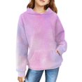 thumbnail image 1 of Mercatoo Cute Tie Dye Hoodies for Teen Girls Oversized Rainbow 𝐇ooded Sweatshirts Trendy Long Sleeve Pullover Shirt Pocket, 1 of 7