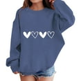 thumbnail image 1 of Mercatoo Cute 𝐏reppy Sweatshirts for Teens Girls Heart Graphic Oversized Sweatshirts Fall Winter Long Sleeve Pullover Tops, 1 of 8
