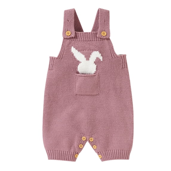 Mercatoo Easter Girl Outfit Newborn Infant Baby Knit Romper Cotton Sleeveless Strap Boy Girl Bunny Pattern Baby Summer Dress