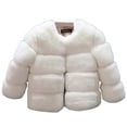 thumbnail image 1 of Mercatoo Faux F𝘂r Winter Coat Girls Kids Warm F𝘂r Jacket Overcoat Hooded Outerwear Sweater Shawl Warm Parka Overcoat, 1 of 8