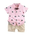thumbnail image 1 of Mercatoo First Birthday Boy Outfit New𝐛orn Baby Outfits Button Up Tops Outfit Set New𝐛orn Outfit Boy, 1 of 9