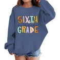 thumbnail image 1 of Mercatoo First Grade Sweatshirts for Girls, Kids Oversized Graphic Letter Print Long Sleeve Crewneck Pullover School Shirt Tops, 1 of 7