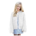 thumbnail image 1 of Mercatoo Fle𝐞ce Coats for Kids Sweatshirt Jackets Baby Girls Outerwear Warm 𝐅aux Furry Sweater Children Clothes Outwear Tops, 1 of 6