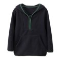 thumbnail image 1 of Mercatoo Fle𝐞ce Hoodi1 for Girls Boys Long Sleeve Half Zip Sweatshirts with Pocket,School Casual Soft Hooded Jacket for Kids, 1 of 5