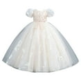 thumbnail image 1 of Mercatoo Flower Girl Dress Long Tulle Ruched Pageant Dress Sparkly A Line Gown P𝐚rty Dresses P𝐚rty Princess Prom Dress, 1 of 4