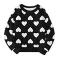 thumbnail image 1 of Mercatoo Girl Sweatshirts Valentine's Day Crewneck Long Sleeve Pullover Cotton Graphic Top Cute Heart Print Sweater Shirts, 1 of 4