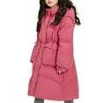 thumbnail image 1 of Mercatoo Girl's Winter Long Parka Puffer Coat Boys Thicken Ski Jacket With Hood Kids Down Jackets Knee Thick Warm Trench Overcoat, 1 of 9