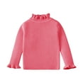 thumbnail image 1 of Mercatoo Girl's 𝐌ock Turtleneck Sweater Ribbed Knit Long Sleeve Pullover Soft Stretchy Slim Fit Tops Comfortable Sweatshirt, 1 of 5