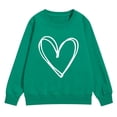 thumbnail image 1 of Mercatoo Girls 1reppy Heart Sweatshirts Cute Oversized Pullover Kid Valentines Day Graphic Crewneck Athletic Sweaters with Pocket, 1 of 6