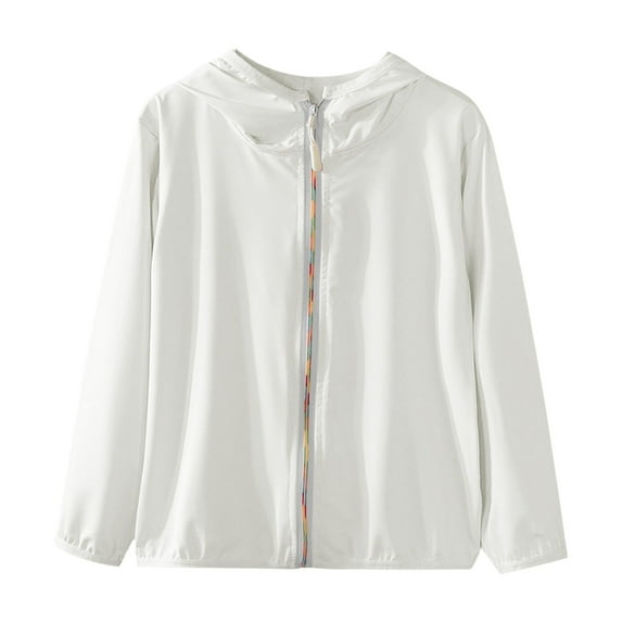 Mercatoo Girls ๐๐๐
50+ Rash Guard Sun Jacket with Hood ๐๐ ๐rotection Full Zip Swim Shirts Lightweight Long Sleeve Shirts