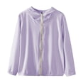 thumbnail image 1 of Mercatoo Girls 𝐔𝐏𝐅 50+ Rash Guard Sun Jacket with Hood 𝐔𝐕 𝐏rotection Full Zip Swim Shirts Lightweight Long Sleeve Shirts, 1 of 9
