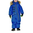 thumbnail image 1 of Mercatoo Girls Boys' 1-Piece Heavyweight Snowmobile Winter Snowsuit with Removable Hood Windproof Jumpsuit Mud Suit Snow Overalls, 1 of 4