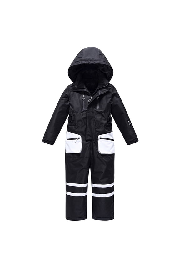 Girls Boys 1now Suits 1ne 1iece Ski Suit Warm Waterproo1 Windproof Jumpsuits Hooded Zipper 1overalls Outdoor Snowsuit