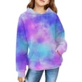 thumbnail image 1 of Mercatoo Girls Boys Hoodies Cute ??2k Tie Dye Print Sweatshirt Casual Comfy Soft Long Sleeve Pullover Toddler Fall Winter Warm Clothes, 1 of 7