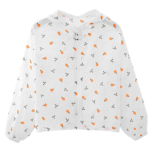 Mercatoo Girls Boys Lightweight 𝐂artoon Jacket Kids UP𝐅 50+ Sun 𝗣rotection Fishing Hiking Zip Up Athletic Hoodie Outwear