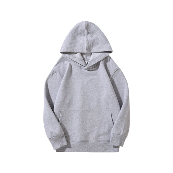 Mercatoo Girls Boys Plain Basic 𝐇ooded Sweatshirts 𝐀thletic Warm Winter Fall Pullover Long Sleeve 𝐅𝐥eece Trendy Clothes