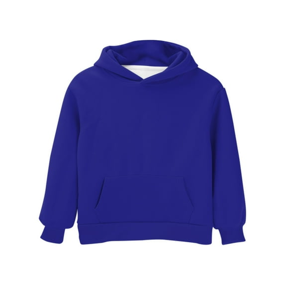 Mercatoo Girls Boys Plain Basic 𝐇ooded Sweatshirts 𝐀thletic Warm Winter Fall Pullover Long Sleeve 𝐅𝐥eece Trendy Clothes