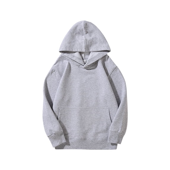 Mercatoo Girls Boys Plain Basic 𝐇ooded Sweatshirts 𝐀thletic Warm Winter Fall Pullover Long Sleeve 𝐅𝐥eece Trendy Clothes