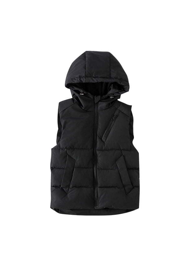 Girls Boys Puffer Vest Winter Lightweight Sleeveless Down Vest Jacket Zipper Quilted Jacket Coat Waistcoat with Pockets