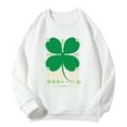thumbnail image 1 of Mercatoo Girls Boys St. 𝐏atrick's Day Sweatshirt Toddler Cloverss Crewneck Pullover Shirts Kids Long Sleeve Sweater Tops Outfit, 1 of 2