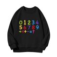 thumbnail image 1 of Mercatoo Girls Boys Sweatshirt Crewneck Number Printed Long Sleeve Oversize Tops Casual Drop Shoulder Pullover Shirt, 1 of 5