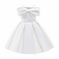 thumbnail image 1 of Mercatoo Girls Cold Shoulder Pageant Dress with Large Bow Smocked Waist Tiered Ruched Puffy Dress Elegant Princess 𝐏𝐚𝐫𝐭𝐲 Clothes, 1 of 8