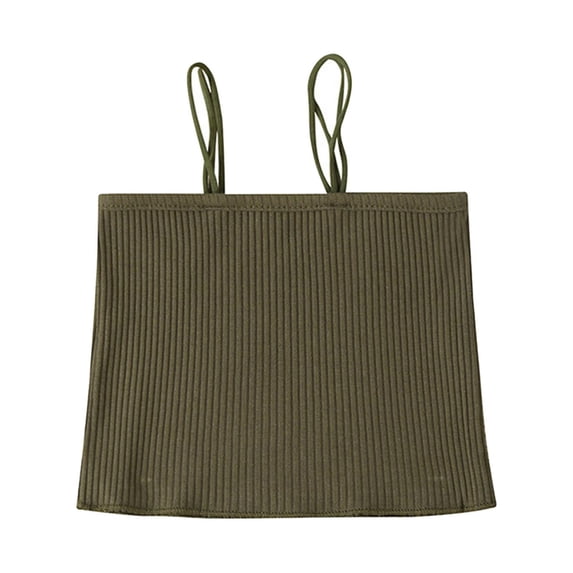 Mercatoo Girls Dance Tank Tops Racer Suspender Undershirts Spaghetti Strap Ribbed Camisole Girls Dance Clothes Tank Tops